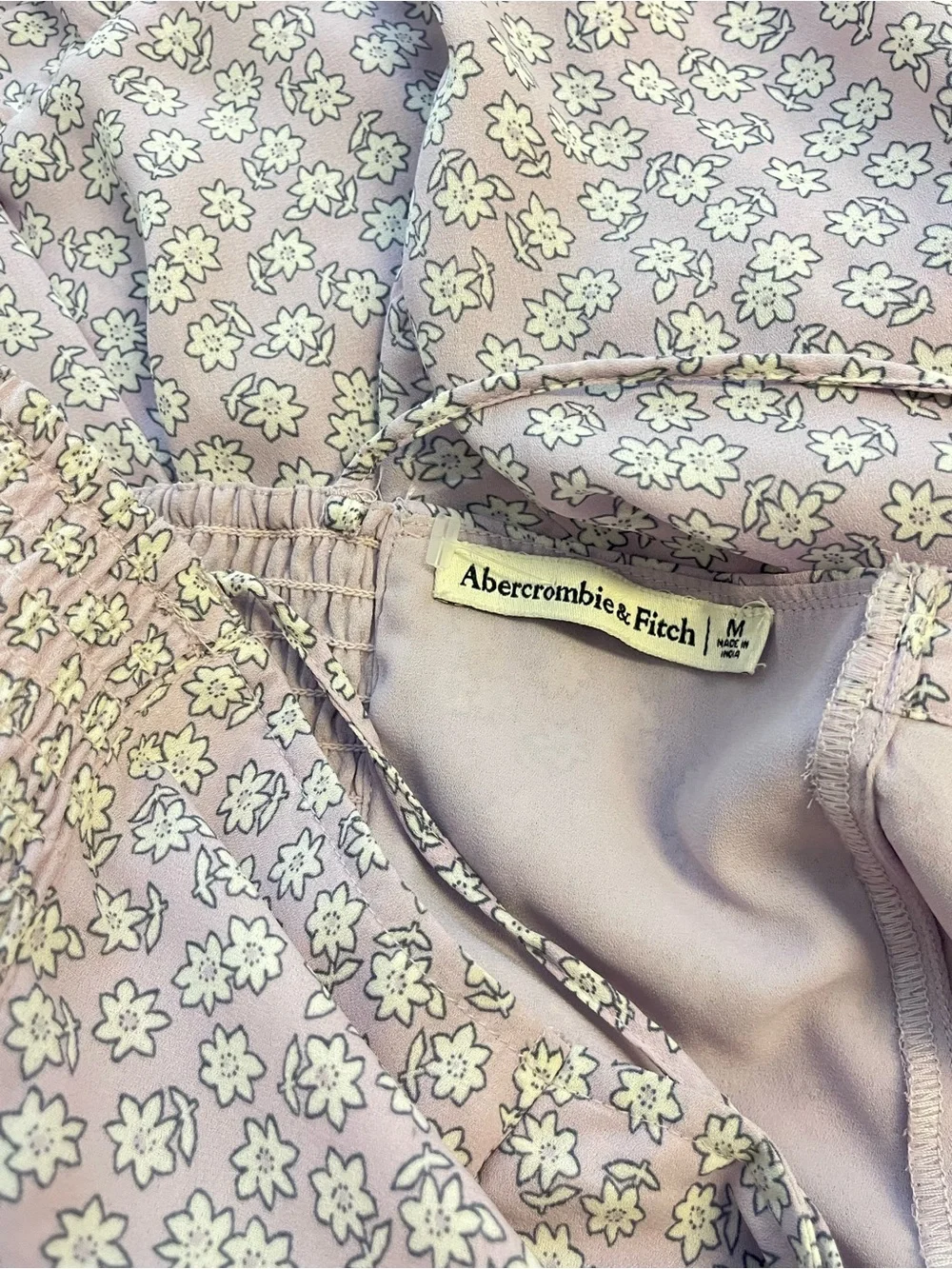 Abercrombie & Fitch Lilac Spaghetti-Strap Floral Maxi Dress